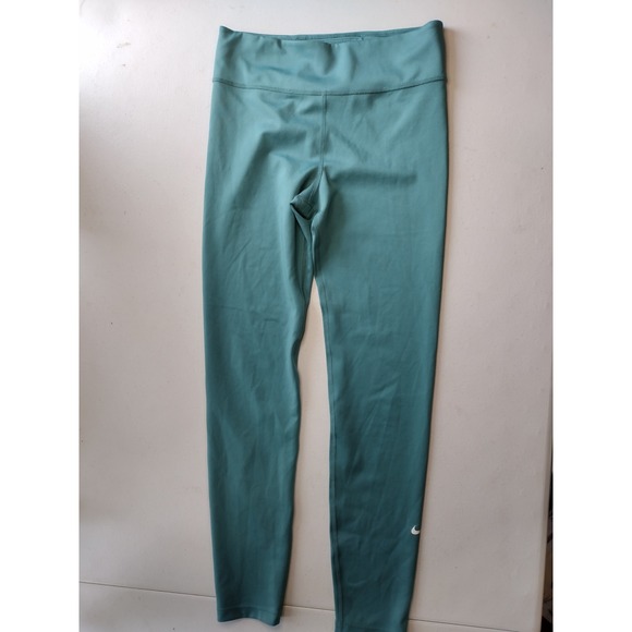 Nike Kids Girls Dri-FIT Teal Leggings Athletic Pants Size‎ L - Picture 2 of 5